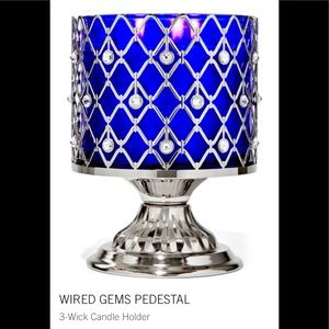 NWT Bath and Body Works Wired Gem Pedestal (3-wick candle holder)